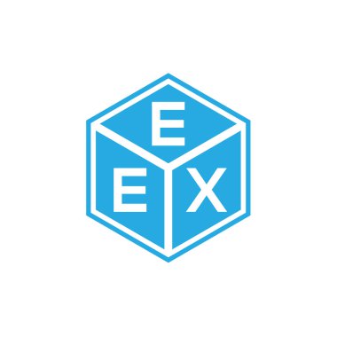 Siyah arkaplanda EEX harf logosu tasarımı. EEX yaratıcı harflerin baş harfleri logo kavramı. EEX harf tasarımı.