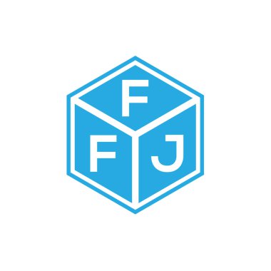 Siyah arka planda FFJ harf logosu tasarımı. FFJ yaratıcı harflerin baş harfleri logo kavramı. FFJ harf tasarımı.