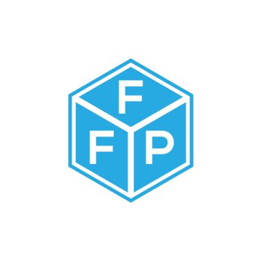 Siyah arkaplanda FFP harf logosu tasarımı. FFP yaratıcı harflerin baş harfleri logo kavramı. FFP harf tasarımı.