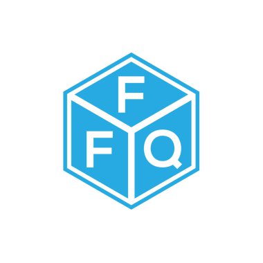 FFQ harfi logo tasarımı siyah arka planda. FFQ yaratıcı harflerin baş harfleri logo kavramı. FFQ harf tasarımı.
