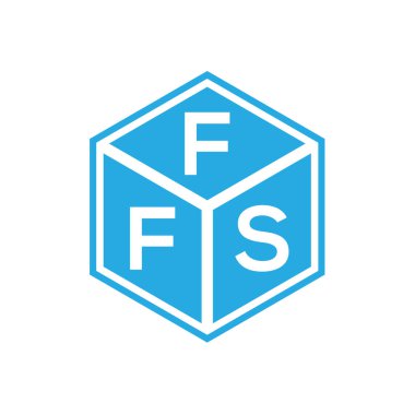 Siyah arka planda FFS harf logosu tasarımı. FFS yaratıcı harf logosu konsepti. FFS harf tasarımı.