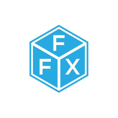 Siyah arka planda FFX harfli logo tasarımı. FFX yaratıcı harflerin baş harfleri logo kavramı. FFX harf tasarımı.