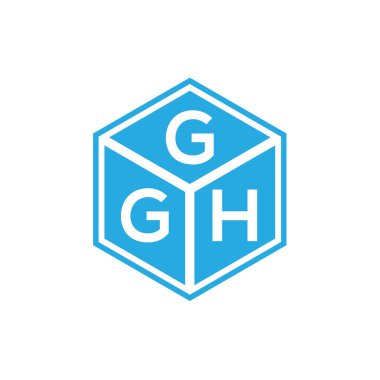 Siyah arka planda GGH harf logosu tasarımı. GGH yaratıcı harf logosu konsepti. GGH harf tasarımı.