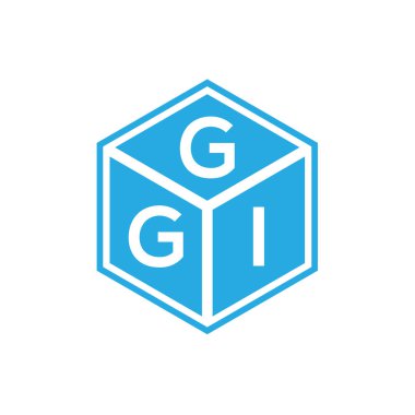 Siyah arka planda GGI harf logosu tasarımı. GGI yaratıcı harflerin baş harfleri logo kavramı. GGI harf tasarımı.
