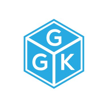 Siyah arka planda GGK harf logosu tasarımı. GGK yaratıcı harflerin baş harfleri logo kavramı. GGK harf tasarımı.