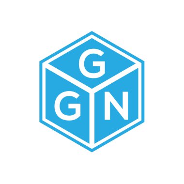 Siyah arka planda GGN harf logosu tasarımı. GGN yaratıcı harflerin baş harfleri logo kavramı. GGN harf tasarımı.