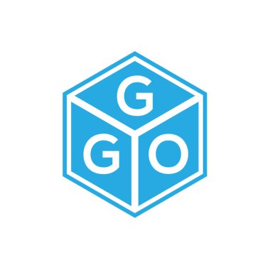 Siyah arka planda GGO harfi logo tasarımı. GGO yaratıcı harfler logosu konsepti. GGO harf tasarımı.