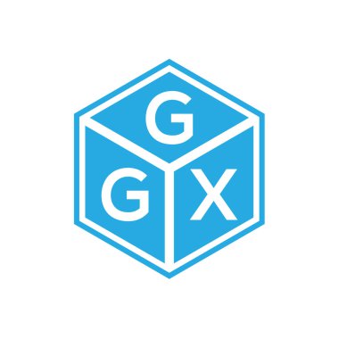 Siyah arka planda GGX harf logosu tasarımı. GGX yaratıcı harflerin baş harfleri logo kavramı. GGX harf tasarımı.