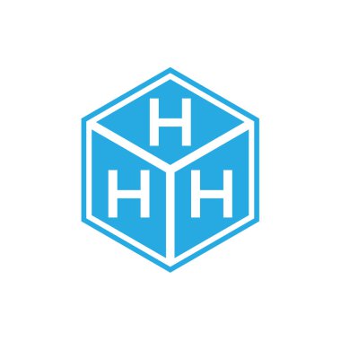 Siyah arka planda HHH harf logosu tasarımı. HHH yaratıcı harflerin baş harfleri logo kavramı. HHH harf tasarımı.