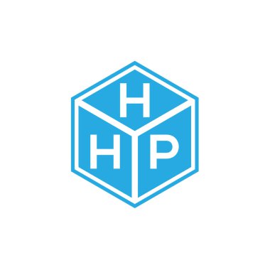 Siyah arkaplanda HHP harf logosu tasarımı. HHP yaratıcı harflerin baş harfleri logo kavramı. HHP harf tasarımı.