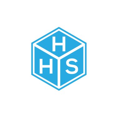 Siyah arka planda HHS harf logosu tasarımı. HHS yaratıcı harflerin baş harfleri logo kavramı. HHS harf tasarımı.