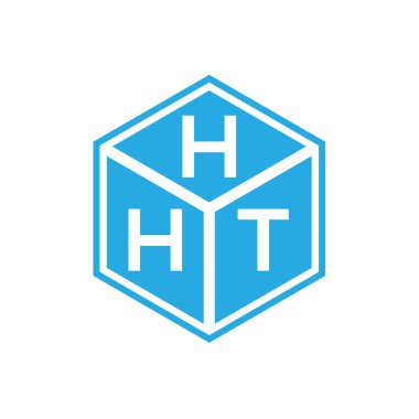Siyah arkaplanda HHT harf logosu tasarımı. HHT yaratıcı harflerin baş harfleri logo kavramı. HHT harf tasarımı.