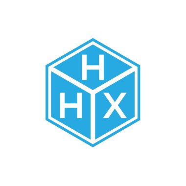 Siyah arkaplanda HHX harf logosu tasarımı. HHX yaratıcı harflerin baş harfleri logo kavramı. HHX harf tasarımı.