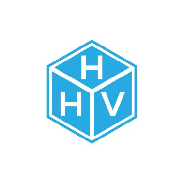 Siyah arka planda HHV harf logosu tasarımı. HHV yaratıcı harflerin baş harfleri logo kavramı. HHV harf tasarımı.