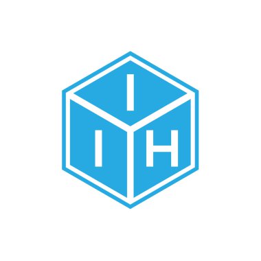 Siyah arka planda IIH harf logosu tasarımı. Yaratıcı harflerin baş harfleri logo konsepti. IIH harf tasarımı.