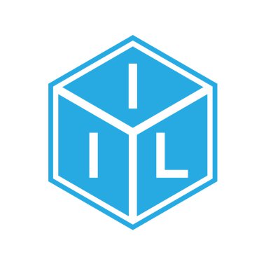Siyah arka planda IIL harfi logo tasarımı. Yaratıcı harflerin baş harfleri logo konsepti. IIL harf tasarımı.