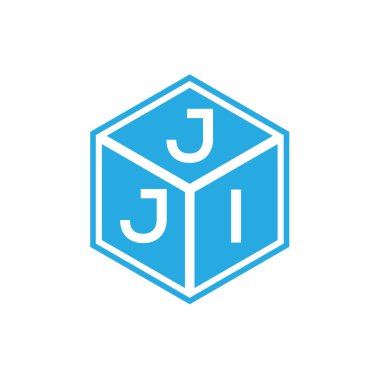 Siyah arka planda JJI harf logosu tasarımı. JJI yaratıcı harflerin baş harfleri logo kavramı. JJI harf tasarımı.