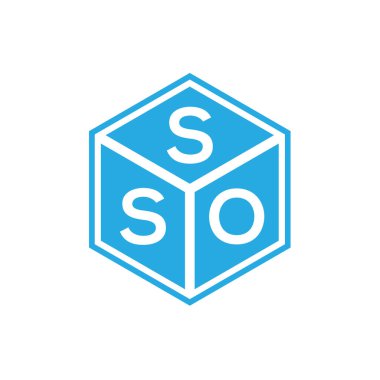 Siyah arka planda SSO harfi logo tasarımı. SSO yaratıcı harflerin baş harfleri logo kavramı. SSO harf tasarımı.