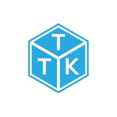 TTK harfi logo tasarımı siyah arkaplan üzerine. TTK yaratıcı harflerin baş harfleri logo kavramı. TTK harf tasarımı.