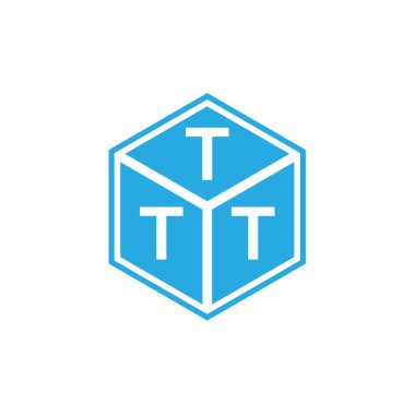 Siyah arkaplanda TTT harfi logosu tasarımı. TTT yaratıcı harfler logosu konsepti. TTT harf tasarımı.