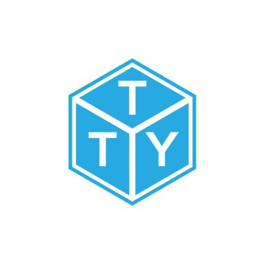TTY harfi logo tasarımı siyah arkaplan üzerine. TTY yaratıcı harflerin baş harfleri logo kavramı. TTY harf tasarımı.