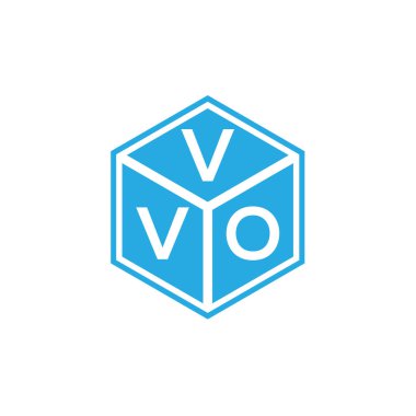 Siyah arkaplanda VVVO harf logosu tasarımı. VVVO yaratıcı harflerin baş harfleri logo kavramı. VVVO harf tasarımı.