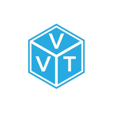 Siyah arka planda VVT harf logosu tasarımı. VVT yaratıcı harflerin baş harfleri logo kavramı. VVVT harf tasarımı.