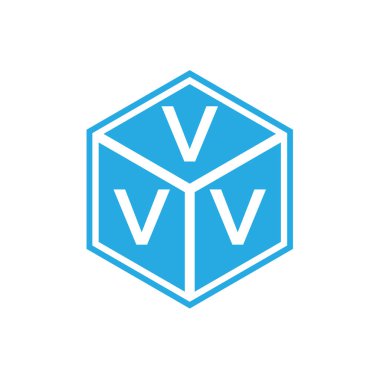 Siyah arka planda VVV harf logosu tasarımı. VVV yaratıcı harflerin baş harfleri logo kavramı. VVVV harf tasarımı.