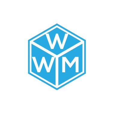 Siyah arka planda WWM harf logosu tasarımı. WWM yaratıcı harflerin baş harfleri logo kavramı. WWM harf tasarımı.