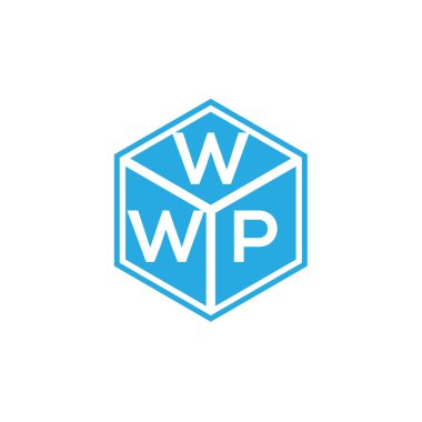 WWP harf logosu tasarımı siyah arka planda. WWP yaratıcı harflerin baş harfleri logo kavramı. WWP harf tasarımı.