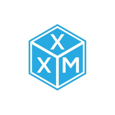 Siyah arkaplanda XXM harf logosu tasarımı. XXM yaratıcı harflerin baş harfleri logo kavramı. XXM harf tasarımı.