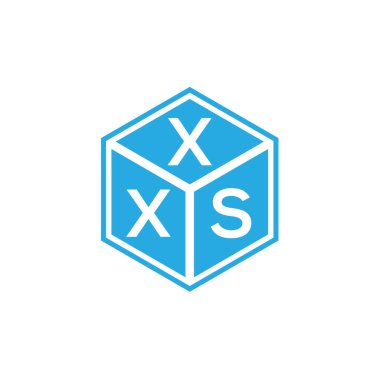 Siyah arkaplanda XXS harf logosu tasarımı. XXS yaratıcı harf logosu konsepti. XXS harf tasarımı.