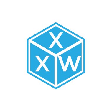 Siyah arkaplanda XXW harf logosu tasarımı. XXW yaratıcı harflerin baş harfleri logo kavramı. XXW harf tasarımı.