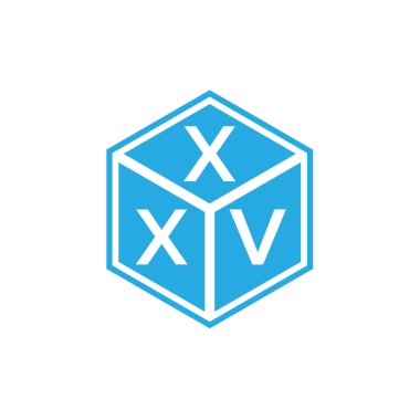 Siyah arkaplanda XXV harf logosu tasarımı. XXV yaratıcı harf logosu konsepti. XXV harf tasarımı.