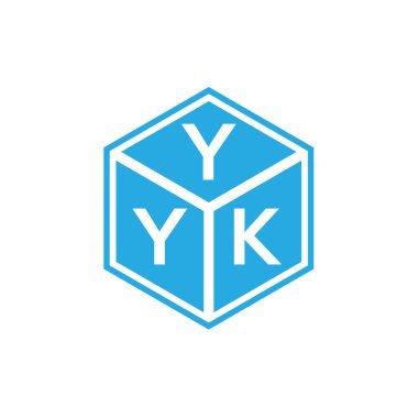 Siyah arka planda YYK harf logosu tasarımı. YYK yaratıcı harflerin baş harfleri logo kavramı. YYK harf tasarımı.