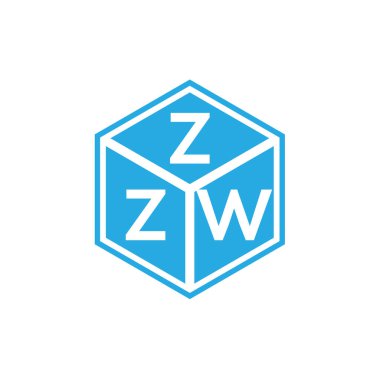 Siyah arka planda ZZW harf logosu tasarımı. ZZW yaratıcı harflerin baş harfleri logo kavramı. ZZW harf tasarımı.