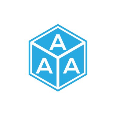 Siyah arka planda aaa harf logosu tasarımı. Yaratıcı harflerin baş harfleri logo konsepti. aaa mektup tasarımı.