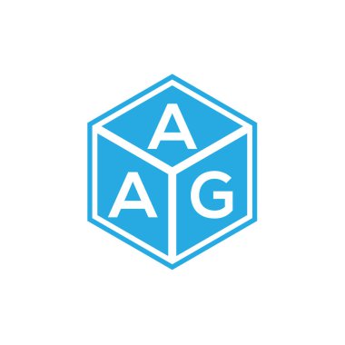 Siyah arka planda AAG harfi logo tasarımı. AAG yaratıcı harflerin baş harfleri logo kavramı. AAG harf tasarımı.