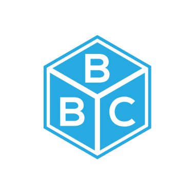 Siyah arka planda BBC harfi logo tasarımı. BBC yaratıcı harfler logosu konsepti. BBC harf tasarımı.