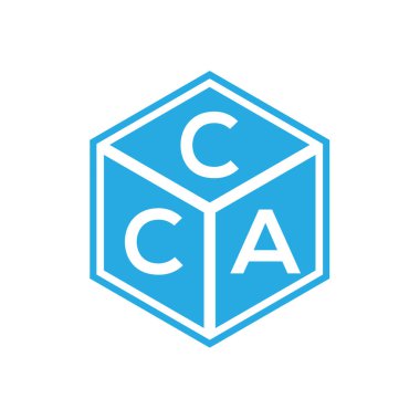 Siyah arka planda CCA harf logosu tasarımı. CCA yaratıcı harflerin baş harfleri logo kavramı. CCA harf tasarımı.