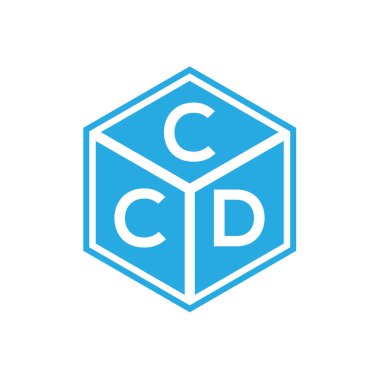 Siyah arkaplanda CCD harfli logo tasarımı. CCD yaratıcı harflerin baş harfleri logo kavramı. CCD harf tasarımı.