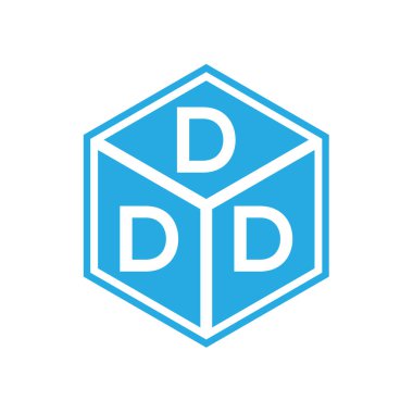 Siyah arka planda DDD harf logosu tasarımı. DDD yaratıcı harflerin baş harfleri logo kavramı. DDD harf tasarımı.
