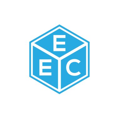 Siyah arka planda EEC harf logosu tasarımı. EEC yaratıcı harflerin baş harfleri logo konsepti. EEC harf tasarımı.