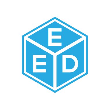 Siyah arka planda EED harf logosu tasarımı. EED yaratıcı harfler logosu konsepti. EED harf tasarımı.