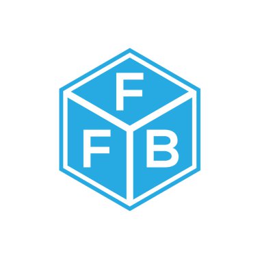 Siyah arka planda FFB harfi logo tasarımı. FFB yaratıcı harflerin baş harfleri logo kavramı. FFB harf tasarımı.