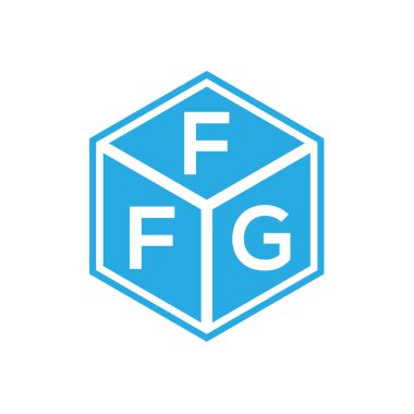 Siyah arka planda FFG harf logosu tasarımı. FFG yaratıcı harflerin baş harfleri logo kavramı. FFG harf tasarımı.