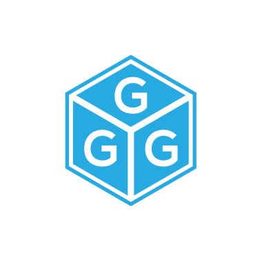 Siyah arka planda GGG harf logosu tasarımı. GG yaratıcı harflerin baş harfleri logo konsepti. GGG harf tasarımı.