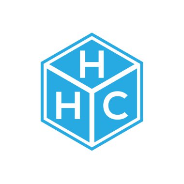 Siyah arka planda HHC harf logosu tasarımı. HHC yaratıcı harflerin baş harfleri logo kavramı. HHC harf tasarımı.