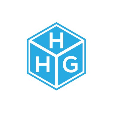 Siyah arkaplanda HHG harf logosu tasarımı. HHG yaratıcı harflerin baş harfleri logo kavramı. HHG harf tasarımı.