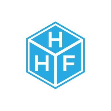 Siyah arka planda HHF harf logosu tasarımı. HHF yaratıcı harflerin baş harfleri logo kavramı. HHF harf tasarımı.